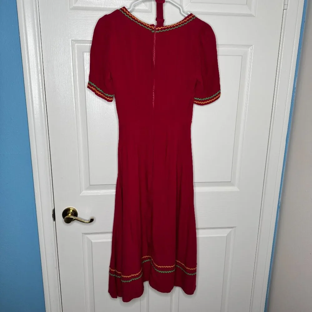 Colectif Red Swing Dress - Picture 5 of 5